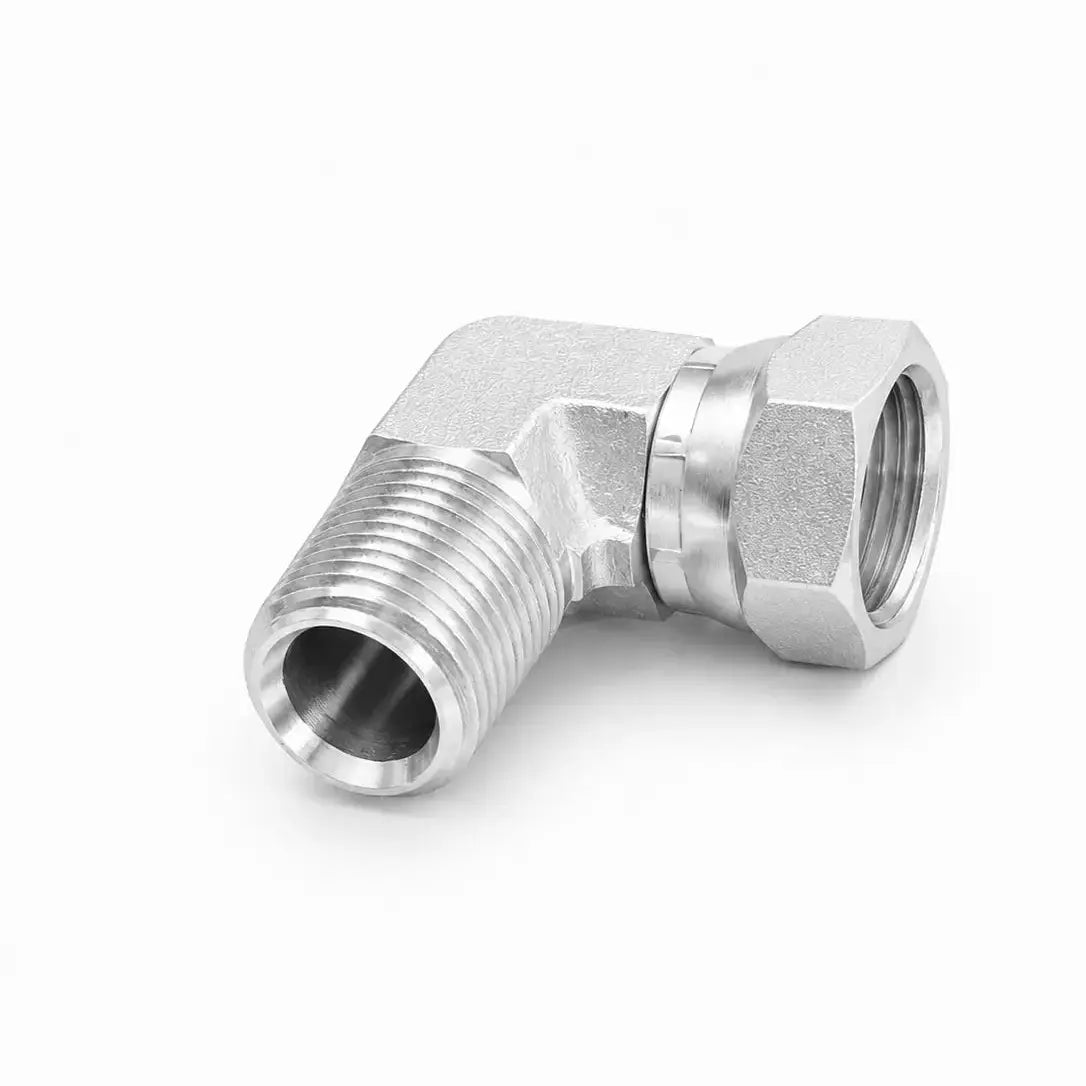 Codo 90° NPT Macho 1/4" x NPSM Hembra 1/4" Hidráulico RLC
