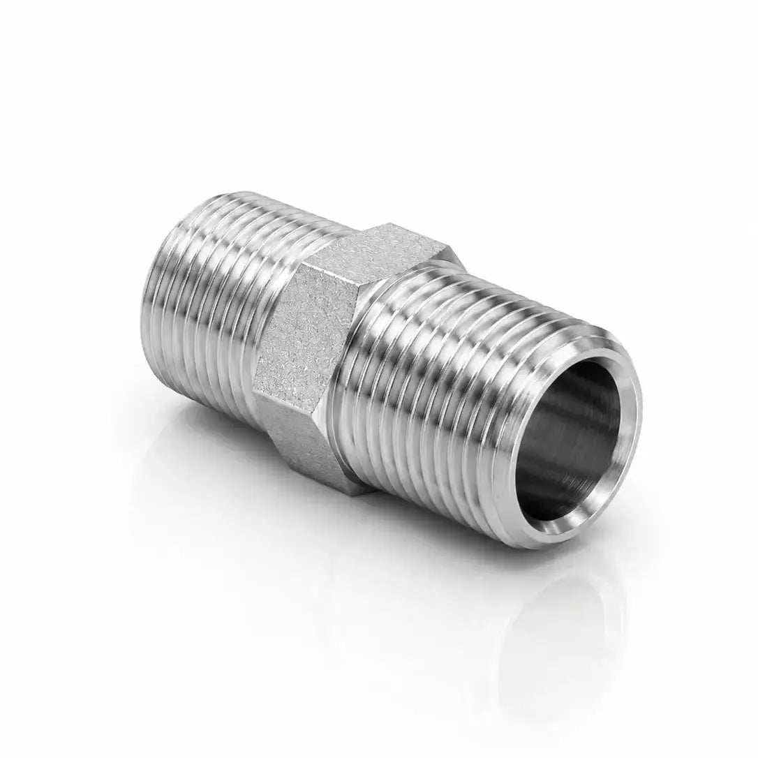 Adaptador Niple NPT Macho 1/4" x 1/4" Recto Hidraulico RLC
