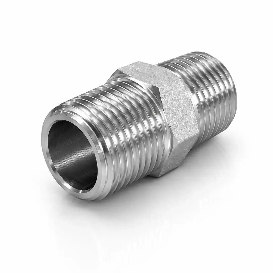 Adaptador Niple NPT Macho 1/4" x 1/4" Recto Hidraulico RLC
