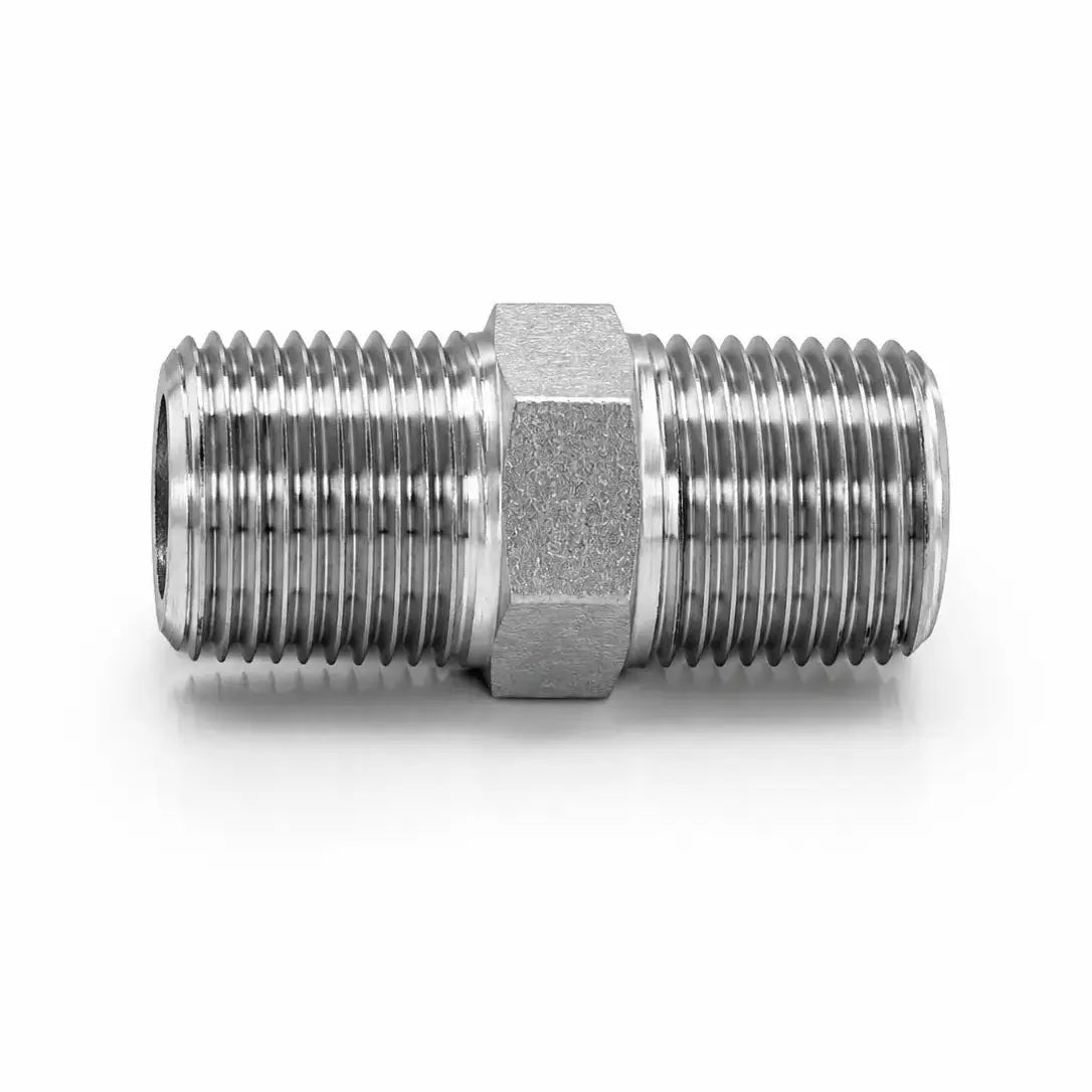 Adaptador Niple NPT Macho 1/4" x 1/4" Recto Hidraulico RLC