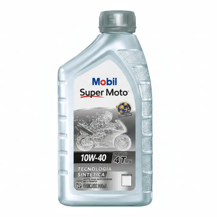 Aceite mobil SUPER para moto 4 T 10W40 litro RLC