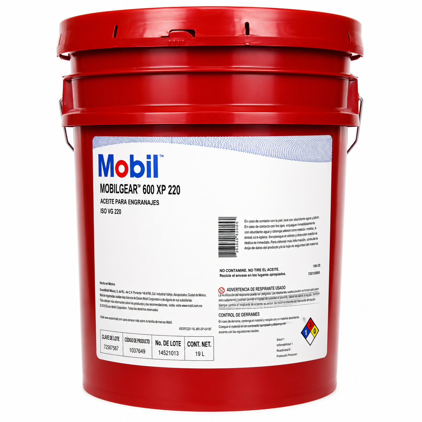 Aceite Mobil 600 XP 220 PARA ENGRANES cubeta RLC