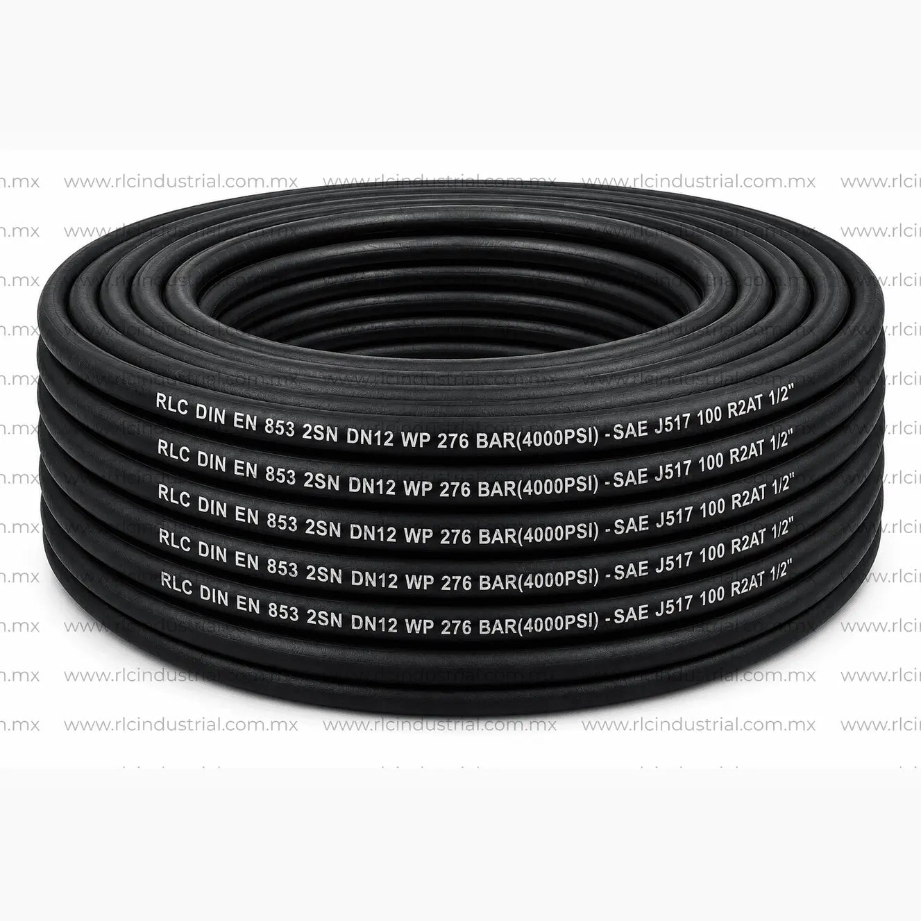 Manguera Hidráulica (08) 1/2" SAE 100 R2AT / EN 853 2SN Alta Presión 4000 PSI 2 Mallas RLC RLC