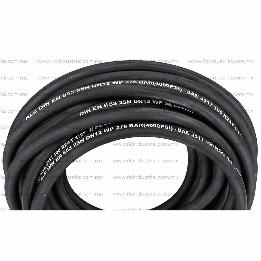 Manguera Hidráulica (08) 1/2" SAE 100 R2AT / EN 853 2SN Alta Presión 4000 PSI 2 Mallas RLC RLC