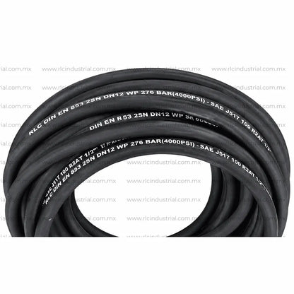 Manguera Hidráulica (08) 1/2" SAE 100 R2AT / EN 853 2SN Alta Presión 4000 PSI 2 Mallas RLC RLC
