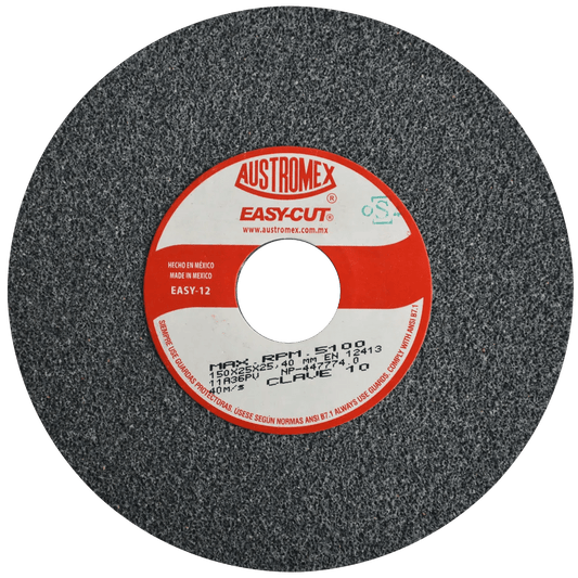 Rueda Abrasiva para esmerilar y afilar todo tipo de acero, hierro forjado, etc de 150 x 25 x 25.40 mm Pro Weld Industrial