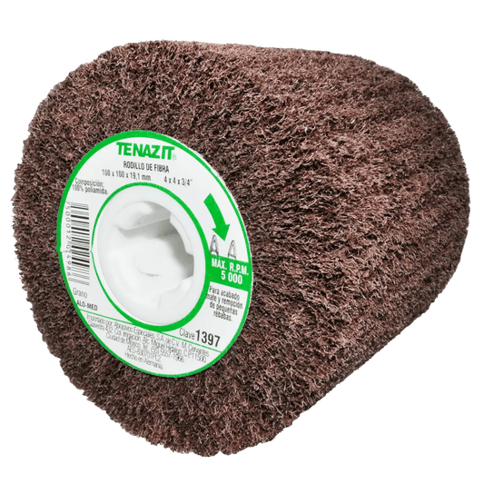 Rodillo de fibra de ¢xido de aluminio medio de 100 x 100 x 19.1 mm Pro Weld Industrial