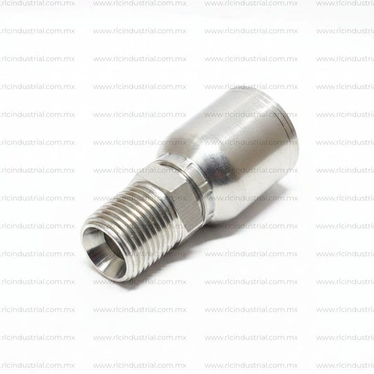 Conenctor NPT ROSCA Macho Rigido 1/8" x Manguera 3/16 - Recto 1 Pieza SAE 100R1/R2