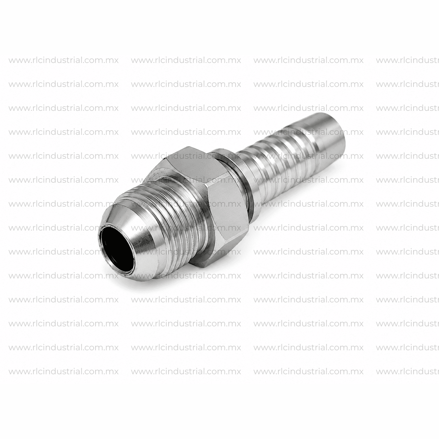 Conector JIC 37° Macho 5/8" x 5/8" Recto – Tipo 2 Piezas Sin Férula SAE 100R1/R2