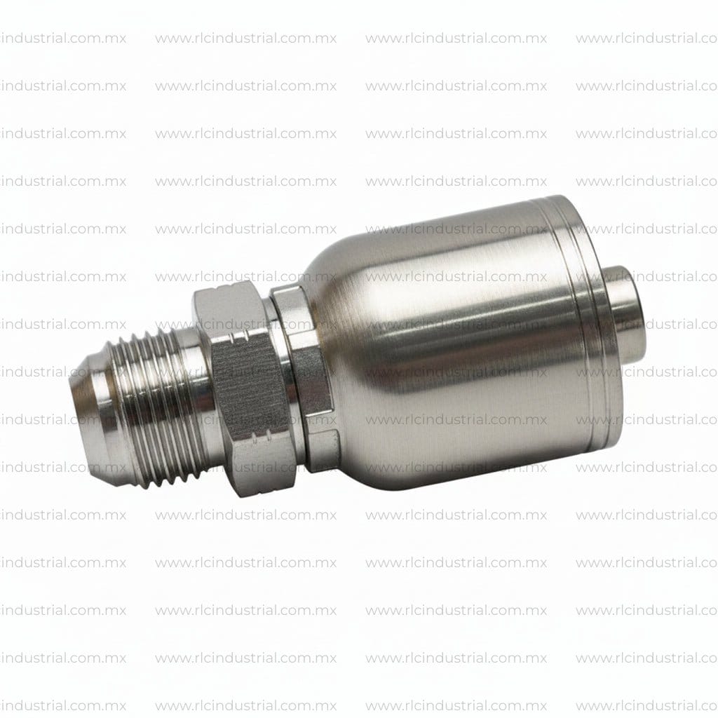 Conector JIC 37° 1/2" Macho 3/4"-16 x 1/2" - Recto 1 Pieza SAE 100R1/R2