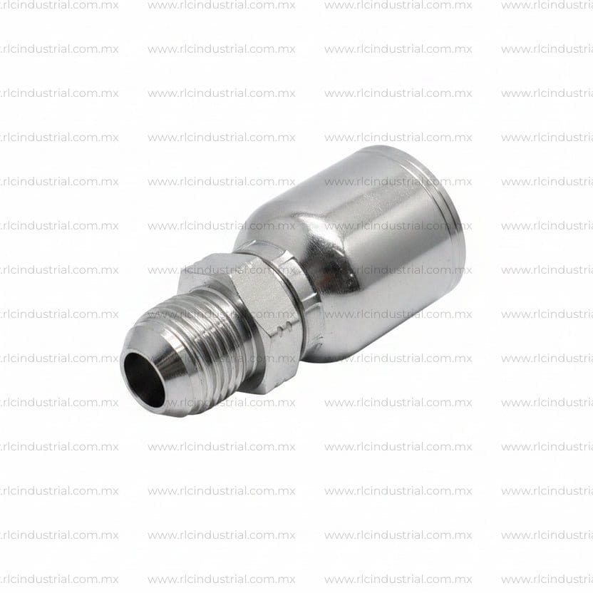 Conector JIC 37° 1/2" Macho 3/4"-16 x 1/2" - Recto 1 Pieza SAE 100R1/R2