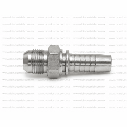 Conector JIC 37° Macho 5/8" x 5/8" Recto – Tipo 2 Piezas Sin Férula SAE 100R1/R2