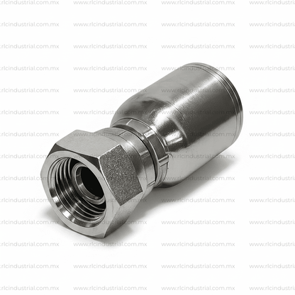 Conector Métrico L 24° 30 mm Hembra DIN x 3/4" - Recto 1 Pieza SAE 100R1/R2