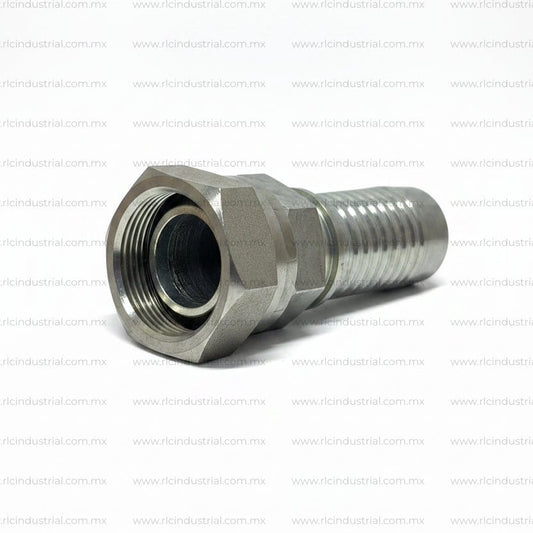 Conector NPSM Hembra Cono 60° 1-1/4" x 1-1/4" Recto – Tipo 2 Piezas Sin Férula SAE 100R1/R2