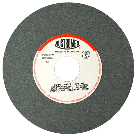 Rueda Abrasiva para esmerilar y afilar herramientas de corte de carburo de tungsteno y cementados de 150 x 20 x 25.40 mm Pro Weld Industrial