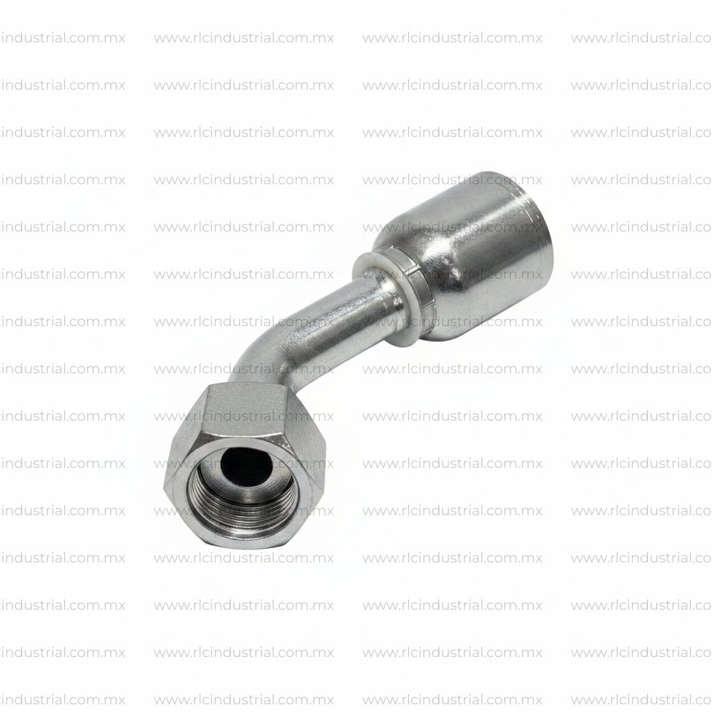 Conector ORFS 1-1/2" Hembra 2"-12 - x 1-1/2" - Codo 45° 1 Pieza SAE 100R1/R2