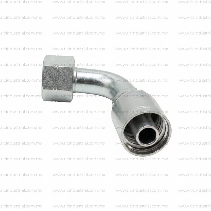 Conector ORFS 1-1/2" Hembra 2"-12 x 1-1/2" - Codo 90° 1 Pieza SAE 100R1/R2