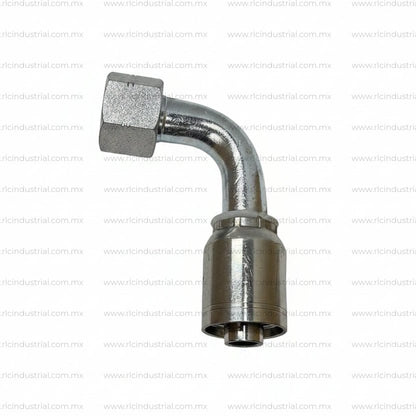 Conector ORFS 1-1/2" Hembra 2"-12 x 1-1/2" - Codo 90° 1 Pieza SAE 100R1/R2