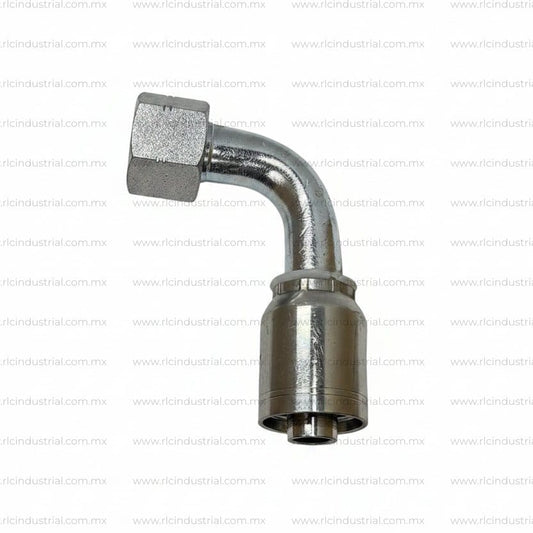 Conector ORFS ROSCA Hembra 1/4" x Manguera 1/4" - Codo 90° 1 Pieza SAE 100R1/R2