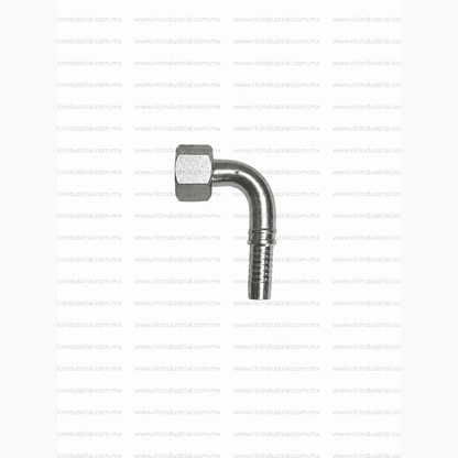 Conector ORFS Cara Plana Hembra 3/8" x 3/8" Codo 90° – Tipo 2 Piezas Sin Férula SAE 100R1/R2