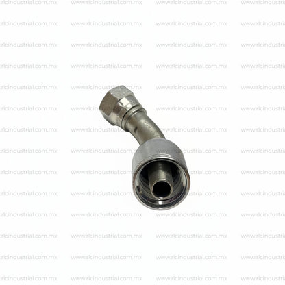 Conector JIC 37° 1/2" Hembra 3/4"-16 x 3/8" - Codo 45° 1 Pieza SAE 100R1/R2
