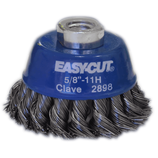 Cepillo tipo copa trenzado de 75 x 0.50 x 15.9-11 mm para limpieza de metales y eliminaci¢n de soldadura, pintura, ¢xido, corrosi¢n, fundici¢n y cualquier adherencia Pro Weld Industrial