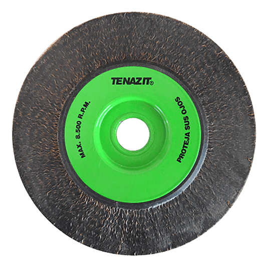 Cepillo circular ondulado encapsulado de 115 x 0.30 x 22.23 mm para limpieza pesada de superficies met licas y remoci¢n de soldadura, pintura, corrosi¢n en juntas y cuerdas de tuber¡a industrial Pro Weld Industrial