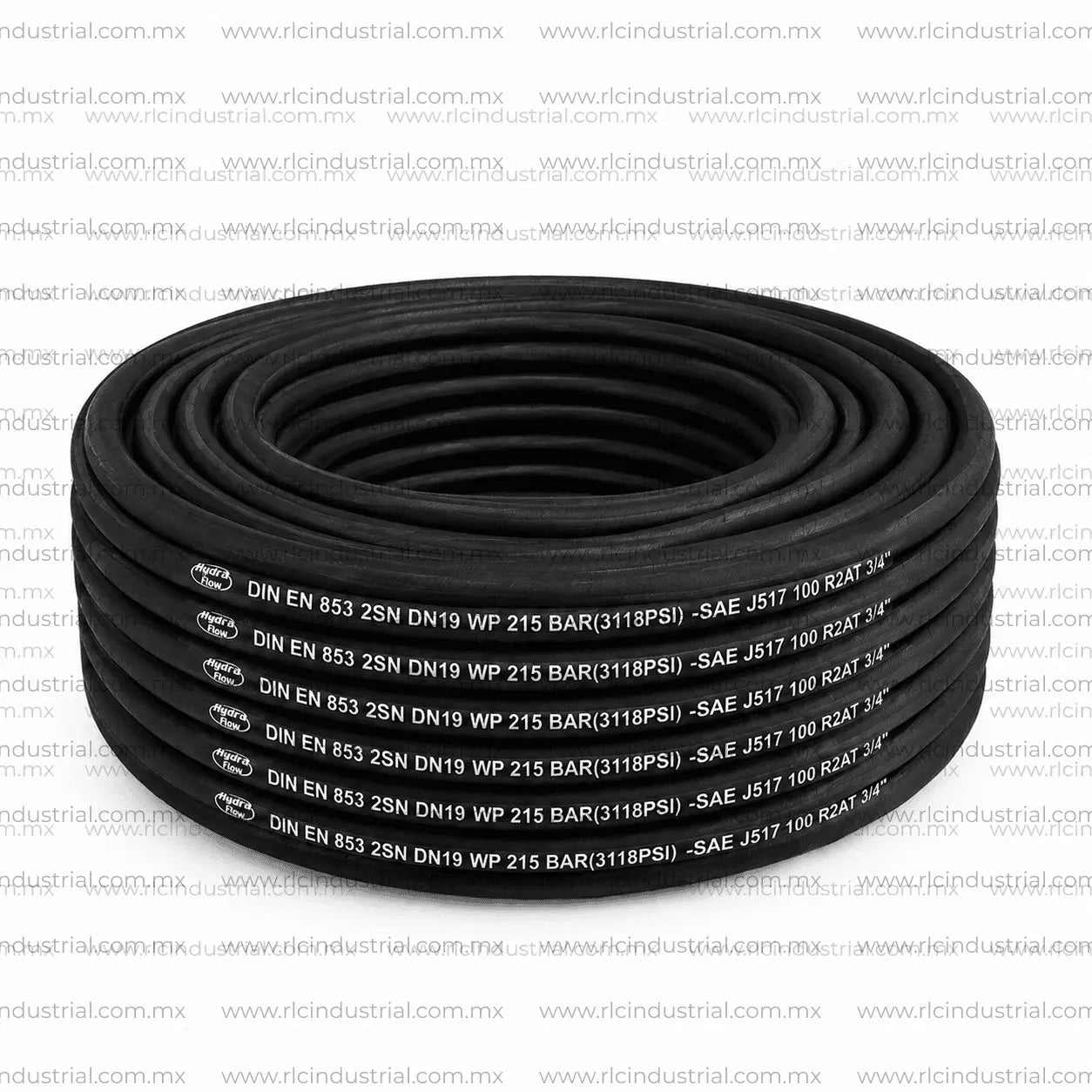 Manguera Hidráulica (12) 3/4" SAE 100 R2AT / EN 853 2SN Alta Presión 3118 PSI 2 Mallas HYDRA FLOW RLC