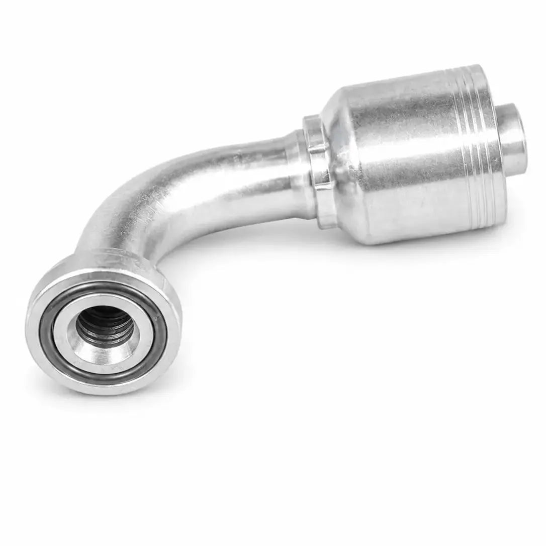 Conector Flange (SAE J518) 1/2" x 1/2" R12 4 Espirales - Codo 90° 1 Pieza RLC