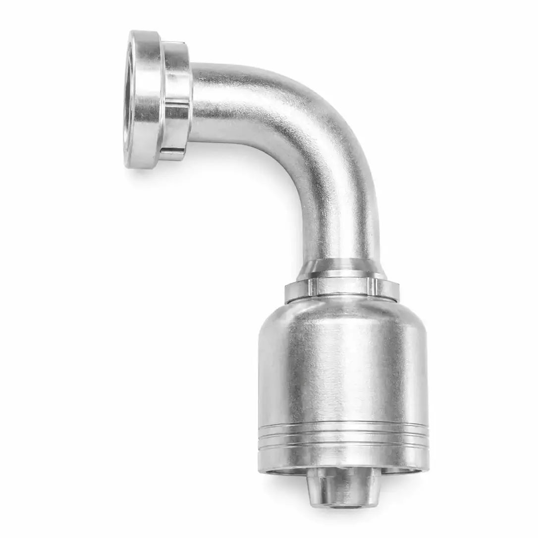 Conector Flange (SAE J518) 1/2" x 1/2" R12 4 Espirales - Codo 90° 1 Pieza RLC