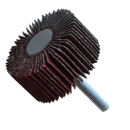 Rueda flap con v stago de ¢xido de aluminio, grano 40, de 50 x 25 x 6.4 mm Pro Weld Industrial