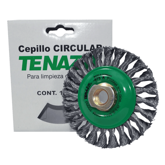 Cepillo circular trenzado de 100 x 0.356 x MR mm para limpieza de superficies met licas y remoci¢n de soldadura, pintura, corrosi¢n, fundici¢n y cualquier adherencia Pro Weld Industrial