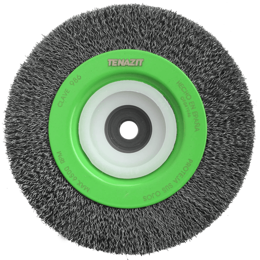 Cepillo circular ondulado de 150 x 0.356 x ME mm para limpieza de superficies met licas y remoci¢n de soldadura, pintura, corrosi¢n, fundici¢n y cualquier adherencia Pro Weld Industrial