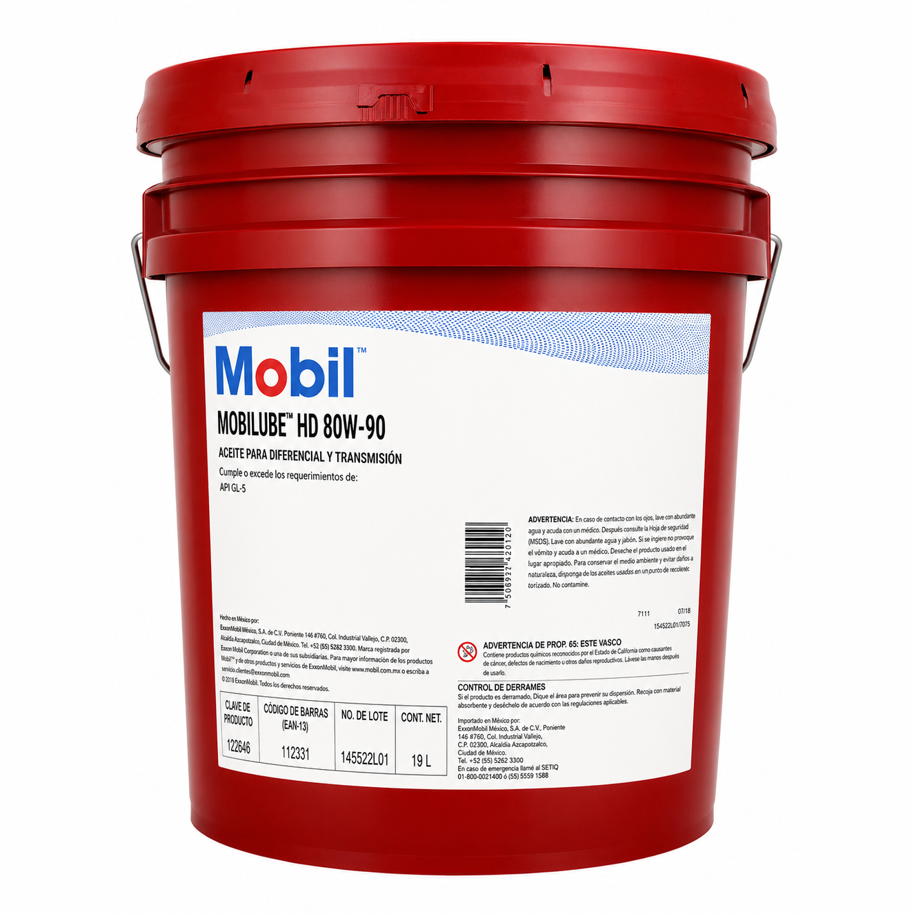Aceite mobil 80W90 CBUETA RLC