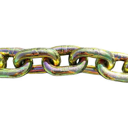 Cadena Con Ganchos 3/8  X 20 Pies Grado 80 Amarillo PW INDUSTRIAL