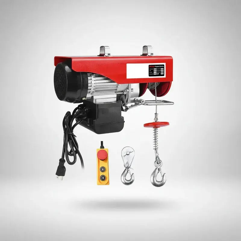 Polipasto Eléctrico De Carga De 300kg/600kg 12m 110v Rojo 2 PW INDUSTRIAL