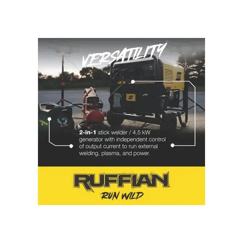 Maquina De Soldar Con Motor Kholer Gasolina Ruffian Es150g Amarillo RLC INDUSTRIAL SUPPLY