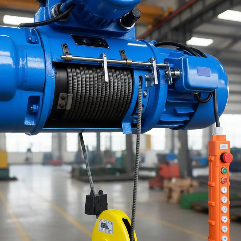 Polipasto Electrico De Cable 5 Toneladas Con 6 Metros, 440v Azul 1 PW INDUSTRIAL