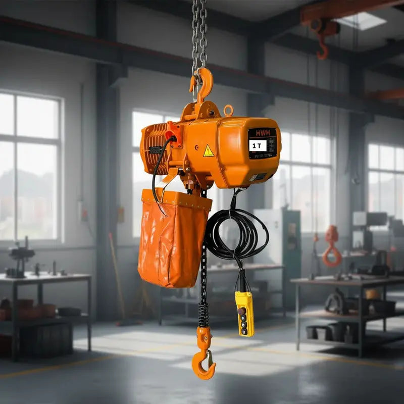 Polipasto Electrico De Cadena Con Gancho 1t/10m 220/440v 3f Naranja 1 PW INDUSTRIAL