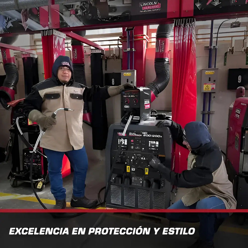 Capucha Soldador Mezclilla Lincoln Electric Azul Oscuro Grande