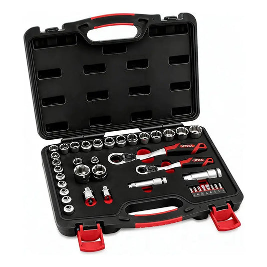 Juego De Dados Go-through 3/8  Y 1/2 , 39 Piezas Plateado RLC INDUSTRIAL SUPPLY