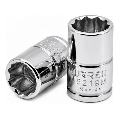 Dado Cuadro De 3/8 , 12 Puntas, Métrico, 19 Mm Plateado RLC INDUSTRIAL SUPPLY