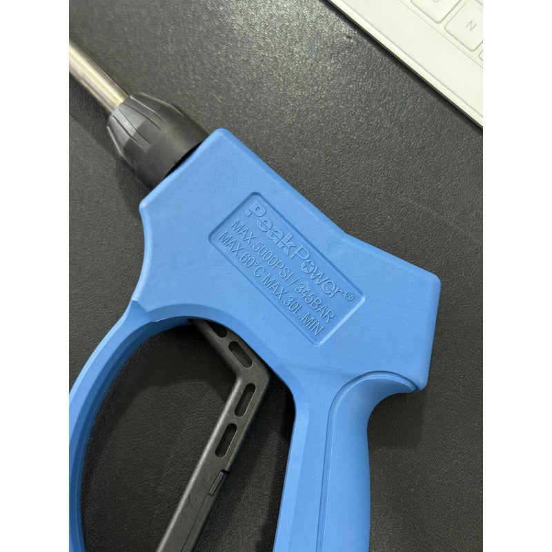 Pistola Corta Para Hidrolavadora 5000 Psi Uso Industrial Azul Acero 60