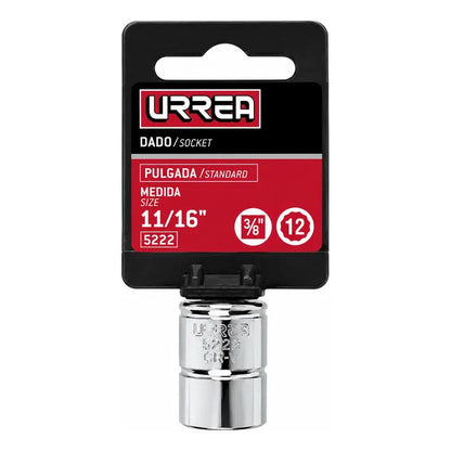 Dado Cuadro De 3/8 , 12 Puntas, En Pulgadas, 11/16  Plateado RLC INDUSTRIAL SUPPLY