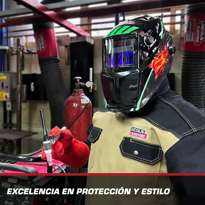 Careta Electrónica Lincoln Electric Red Force Mr Nitro Color Negro