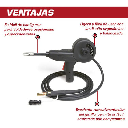 Antorcha Magnum Pro 100sg Spool Gun - Lincoln Electric Negro Pro Weld Industrial