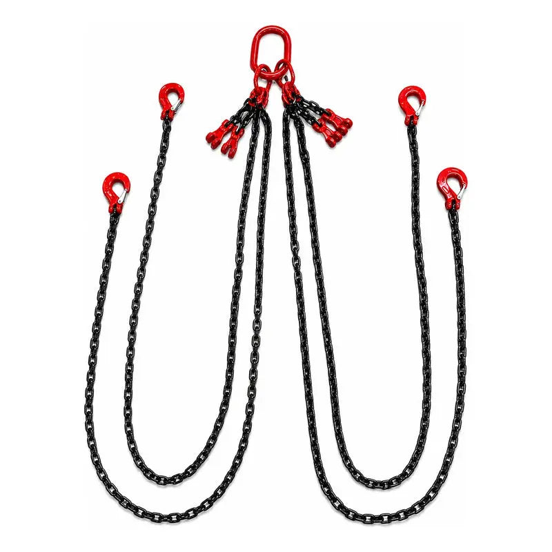 Cadena 1/4 X 8 Pies Cuatro Ramales Con Funcion De Recorte Negro Pro Weld Industrial
