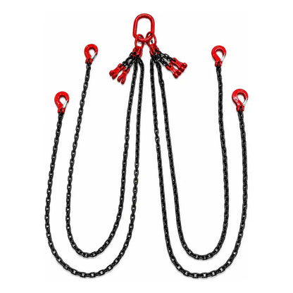 Cadena 1/4 X 8 Pies Cuatro Ramales Con Funcion De Recorte Negro Pro Weld Industrial