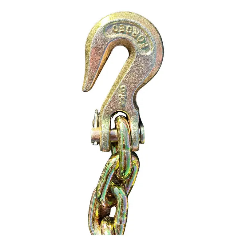 Cadena Con Ganchos 3/8  X 20 Pies Grado 80 Amarillo PW INDUSTRIAL