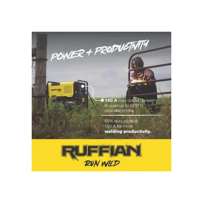 Maquina De Soldar Con Motor Kholer Gasolina Ruffian Es150g Amarillo RLC INDUSTRIAL SUPPLY